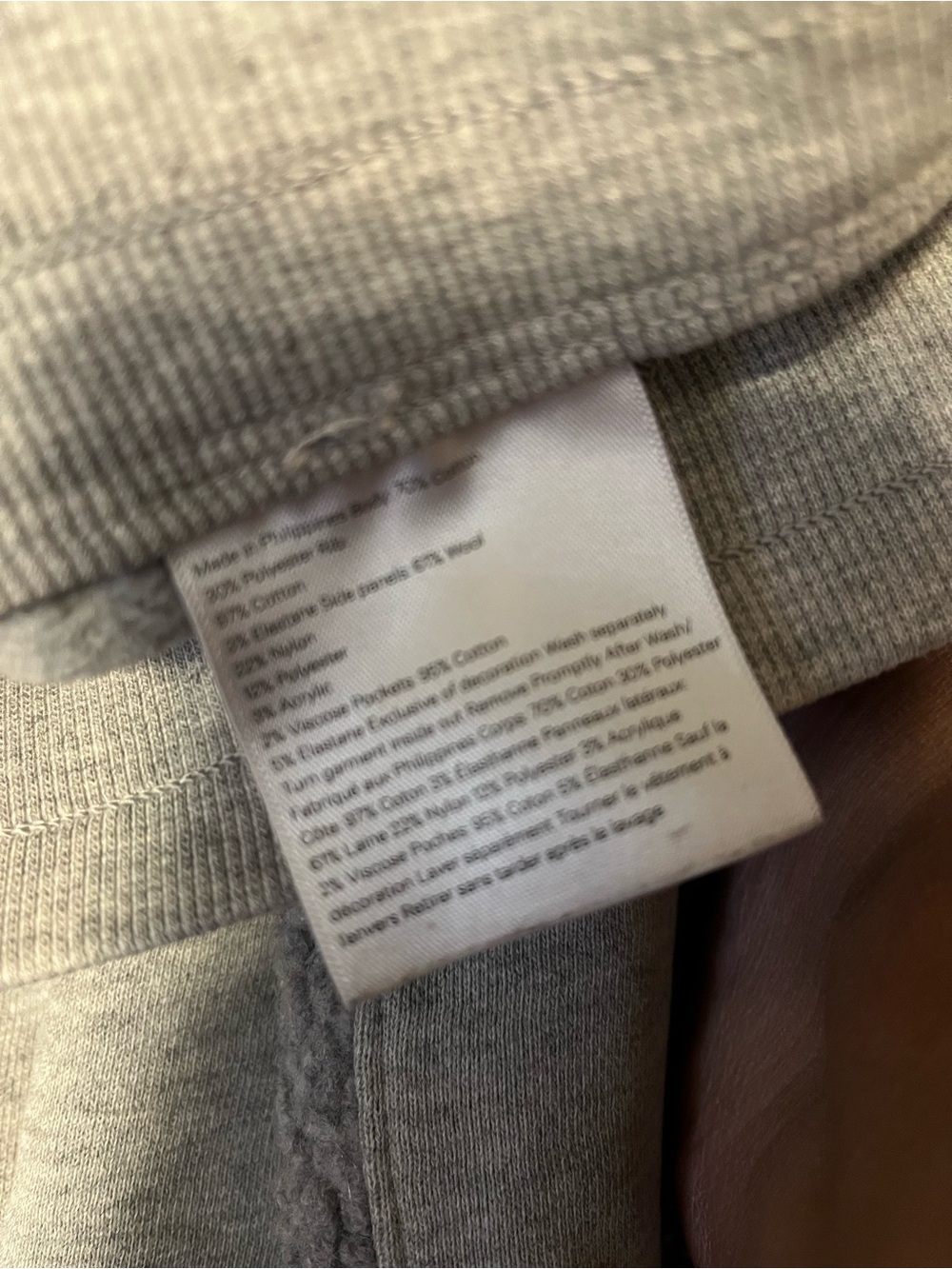 Authentic Lululemon Scuba Jogger *Sherpa Stripe Cozy Gray Sherpa-Trim Sweatpants - Picture 7 of 7